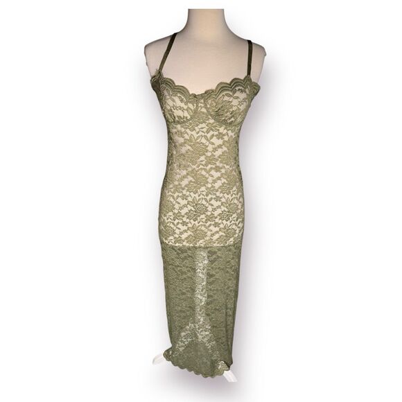Beverly and‎ Beck Allover Lace Midi Dress Bohochic Fairy Core Dress Size Small - Picture 1 of 7
